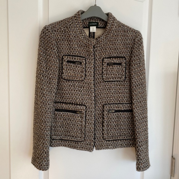 J.Crew Brown Tweed Jacket - Picture 1 of 8